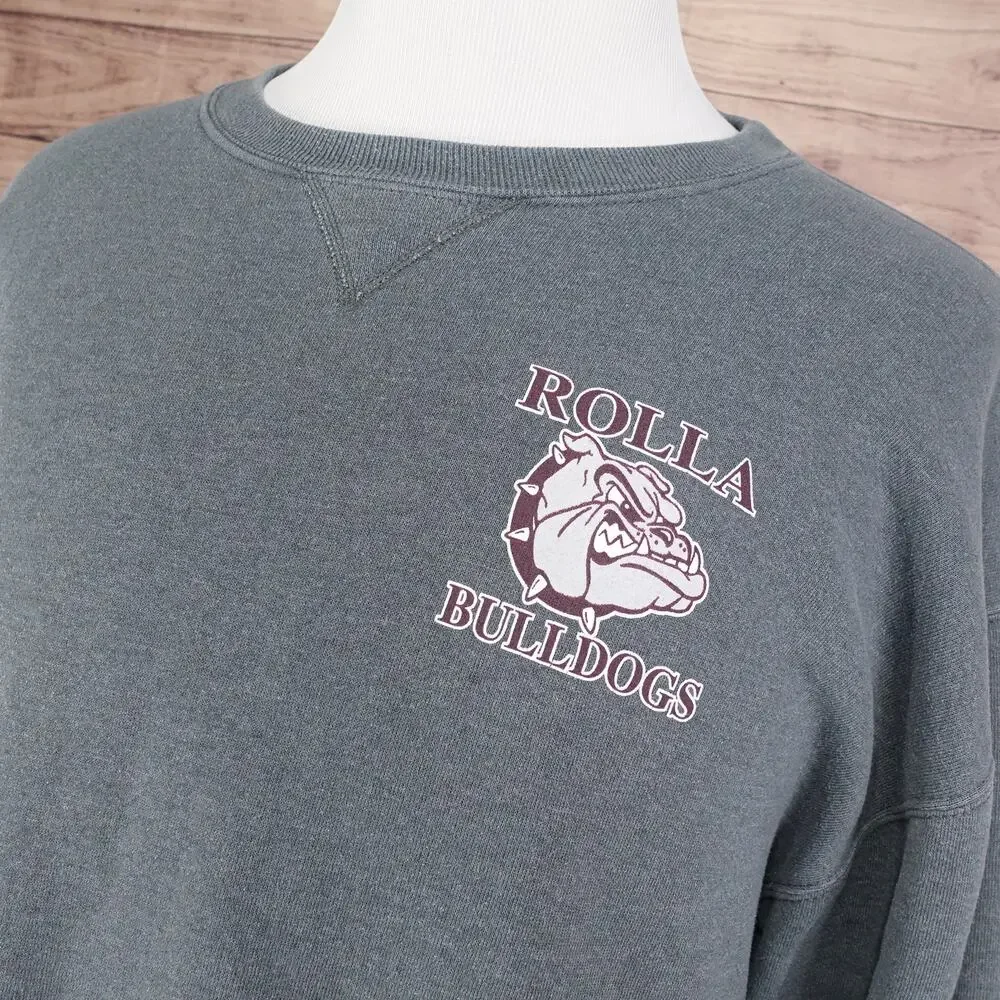 VINTAGE ROLLA BULLDOGS MISSOURI RUSSELL ATHLETIC GREY SWEATSHIRT‎ SIZE L LARGE - Picture 2 of 8